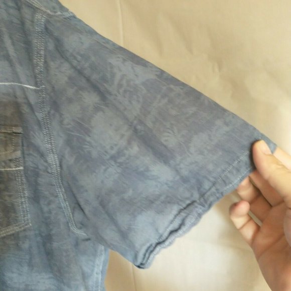 Private Member Men's XL Blue Hawaiian Short Sleeve Button Up Shirt - Picture 5 of 11